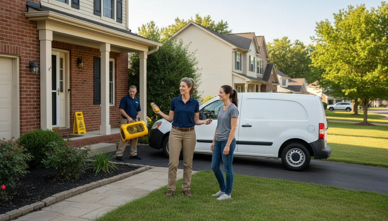 Residential water damage restoration in Ruston, LA